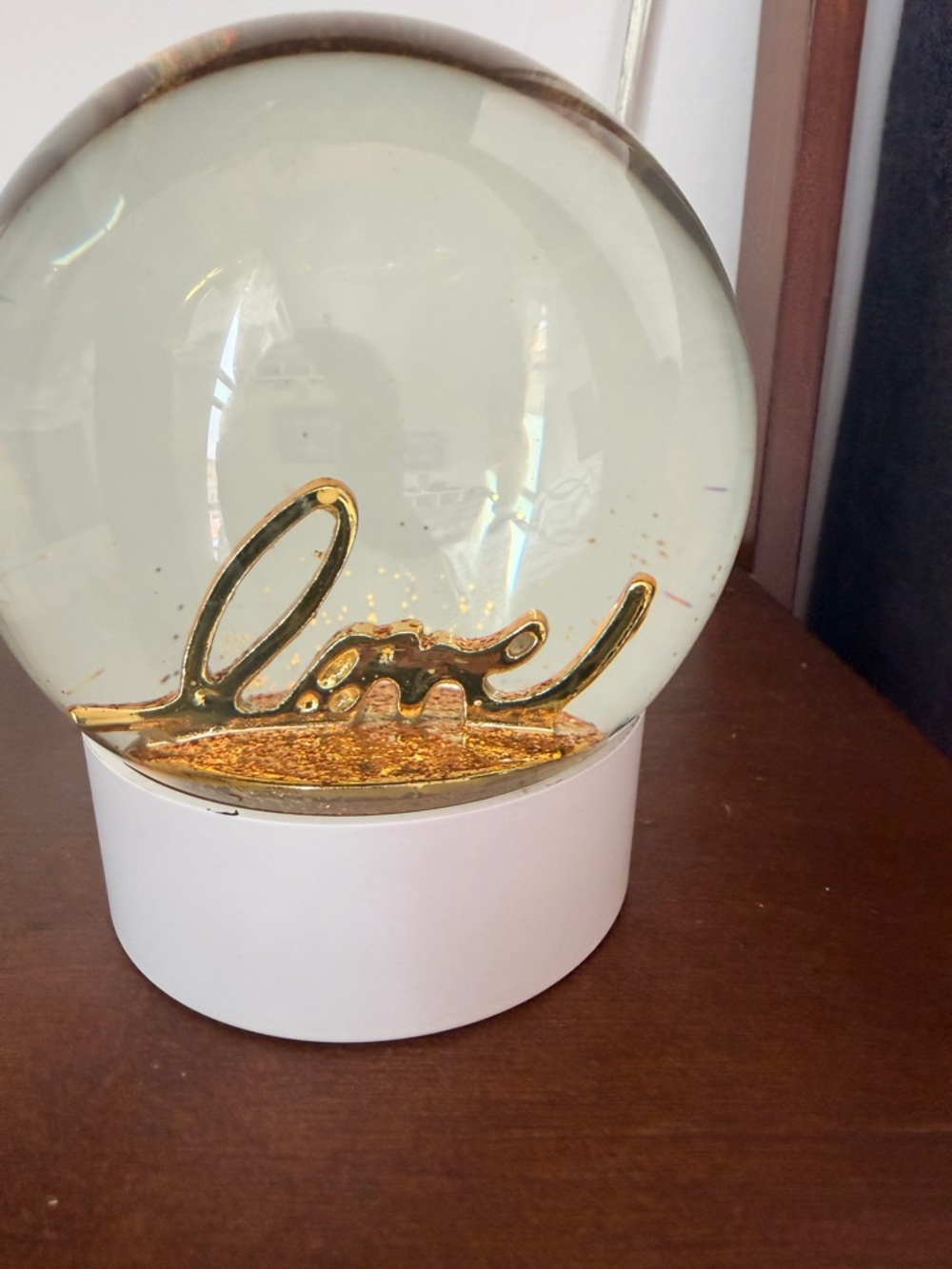 West Elm Love Snow Globe and Mirrored Tray - Picture 6 of 11